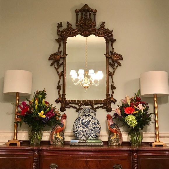 Authentic Original Vintage Style Other - VTG XL Chinoiserie Birds